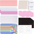 50 Set Press On Nail Tool Prep Kit for Salon Business Disposable Manicure Kit with Nail File Buffer Glue Prep Pad Instruction C